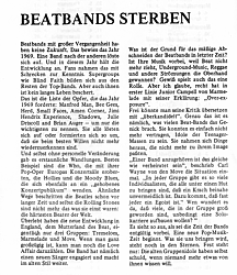 Sterben der Beatbands